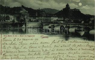 Torino, bridge at night