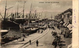 Smyrna, Smyrne; Port, quay, steamships (Rb)