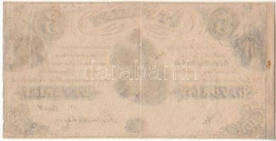1852. 5Ft "Kossuth bankó" kitöltetlen "F" sorozat T:II-,III 
Hungary 1852. 5 For...