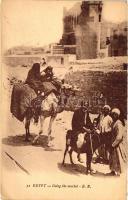 Going to the market, Egypt; folklore (EK)