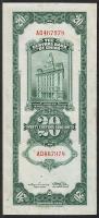 Kína/Central Bank 1930. 20CGU kék T:I