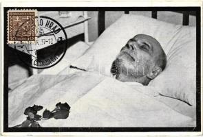 1937 Tomás Masaryk, obituary card So. Stpl (non PC) (b)