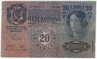 1902. 1000K + 1912. 100K + 1913. 20K II. kiadás, mindhárom román felülbélyegzéssel T:III,III-