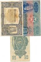 Vegyes: 1913. 20K + 1920. 50K "Orell Füssli Zürich" + 1944. 20P "A Vörös Hadsereg Par...