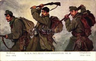 K.u.K. Infanterie-Regiment von Gaudernak Nr. 85 / K.u.K. soldiers, battle scene s: Hans Larwin