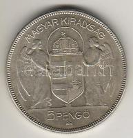 1930. 5P Ag "Horthy jobbra" T:2