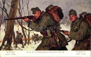 K.u.K. Feldjäger-Bataillon Nr. 29 / K.u.K. soldiers, battle scene s: Hans Larwin