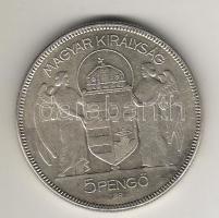 1930. 5P Ag "Horthy jobbra" T:2