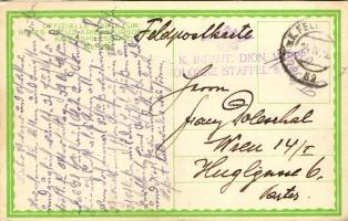 Wappenschild und Krone des mittleren Österreichischen Wappens; Offizielle Karte für Rotes Kreuz Nr. ...