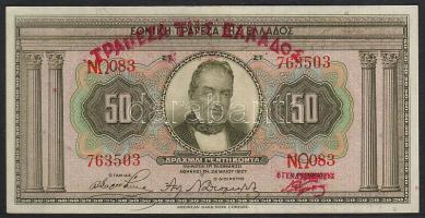 Görögország 1927.május 24. 50Dr T:II+ Csak egyszer hajtva!