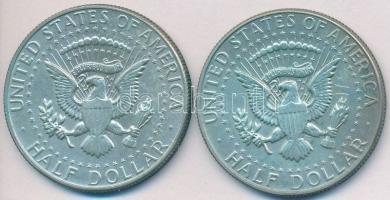 Amerikai Egyesült Államok 1965-1967. 1/2$ Ag "Kennedy" (2x) T:2 patina
USA 1965-1967. 1/2 ...