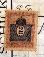 1904 Bp.IV-VI., Maison Schick Gyerekruha Szabóságának díszes fejléces számlája 2f okmánybélyeggel