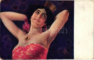 5 db RÉGI motívumlap; hölgyek / 5 old motive cards; ladies