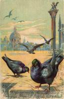 7 db RÉGI motívumlap 2 lithoval; állat / 7 old motive cards with 2 lithos; animal