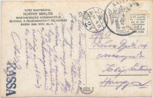 Kassa, bevonulás, Horthy Miklós, Purgly Magdolna / entry of the Hungarian troops 'vissza' ...