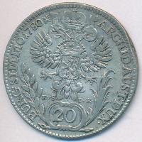 Csehország/történelmi tartomány 1780EvS-IK 20kr Ag "Mária Terézia" Prága T:3,2-
Bohemia 17...