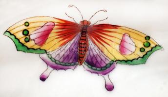 Herendi Viktória mintás csészealj, jelzett, kézzel festett, hibátlan, d:17cm