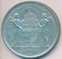 1939. 5P Ag "Horthy balra" T:2- patina
Adamo P8.2