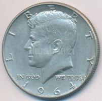 Amerikai Egyesült Államok 1964. 1/2$ Ag Kennedy T:2 USA 1964. 1/2 Dollar Ag Kennedy C:VF Krause KM#202