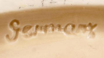 Barokk jegyespár, német figurális porcelán, kézzel festett, jelzett, hibátlan, m: 13 cm