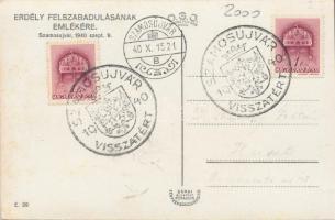 1940 Szamosújvár, Bevonulás / entry of the Hungarian troops 'Szamosújvár visszatért' So. S...