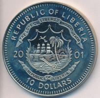 Libéria 2001. 10$ "Szabadság pillanatai-A kommunikáció szabadsága 21. század" multicolor T...
