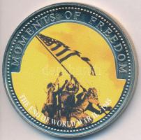 Libéria 2001. 10$ "Szabadság pillanatai-A második világháború vége 1945" multicolor T:PP ujjlenyomat Liberia 2001. 10 Dollars "Moments of Freedom-The end of the World War II" multicolor C:PP fingerprint