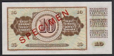 Jugoszlávia 1968. 10D "Specimen 0000" T:I