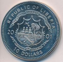 Libéria 2001. 10$ "Szabadság pillanatai-A Berlini Fal lebontása" multicolor T:PP 
Liberia ...