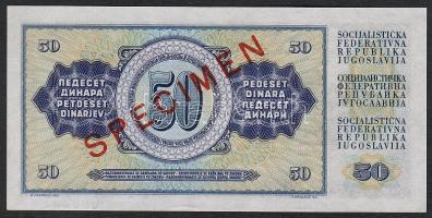Jugoszlávia 1968. 50D "Specimen 0000" T:I
