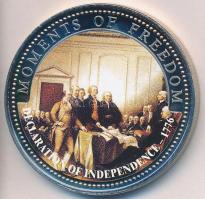 Libéria 2001. 10$ "Szabadság pillanatai-Függetlenségi nyilatkozat jóváhagyása" multicolor T:PP  Liberia 2001. 10 Dollars "Moments of Freedom- Declaration of Independence" multicolor C:PP