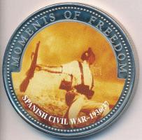 Libéria 2001. 10$ "Szabadság pillanatai-Spanyol polgárháború" multicolor T:PP  Liberia 2001. 10 Dollars "Moments of Freedom- Spanish civil war" multicolor C:PP