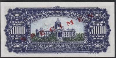 Jugoszlávia 1963. 5000D "Specimen 0000" T:I