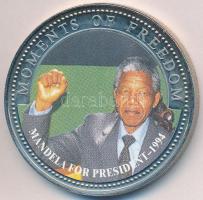 Libéria 2001. 10$ "Szabadság pillanatai- Mandela elnök lesz" multicolor T:PP ujjlenyomat Liberia 2001. 10 Dollars "Moments of Freedom- Mandela for president" multicolor C:PP fingerprint