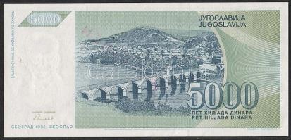 Jugoszlávia 1992. 5000D "Specimen 0000" T:I