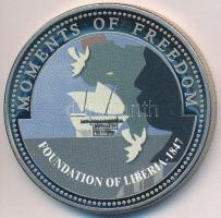 Libéria 2001. 10$ "Szabadság pillanatai- Libéria megalapítása" multicolor T:PP  Liberia 2001. 10 Dollars "Moments of Freedom- Foundation of Liberia" multicolor C:PP