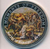 Libéria 2001. 10$ "Szabadság pillanatai- Maratoni csata" multicolor T:PP  Liberia 2001. 10 Dollars "Moments of Freedom- Battle of Marathon" multicolor C:PP