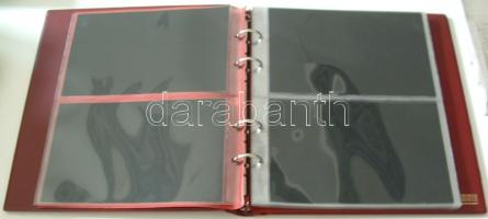 Lindner bankjegy berakó, 25db osztott lappal, bordó színben