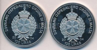 Máltai Lovagrend 2004. 100L (2x) "Magyarország az EU-ban" + "Ausztria az EU-ban"...