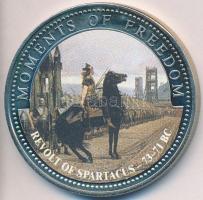 Libéria 2001. 10$ "Szabadság pillanatai- Spartacus felkelése" multicolor T:PP ujjlenyomat Liberia 2001. 10 Dollars "Moments of Freedom- Revolt of Spartacus" multicolor C:PP fingerprint
