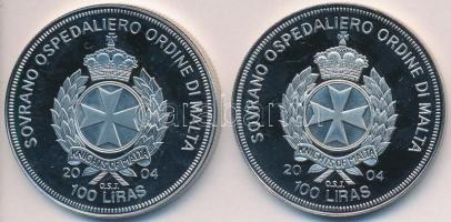 Máltai Lovagrend 2004. 100L (2x) "Észtország az EU-ban" + "Svédország az EU-ban"...