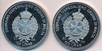 Máltai Lovagrend 2004. 100L (2x) "Portugália az EU-ban" + "Spanyolország az EU-ban&qu...