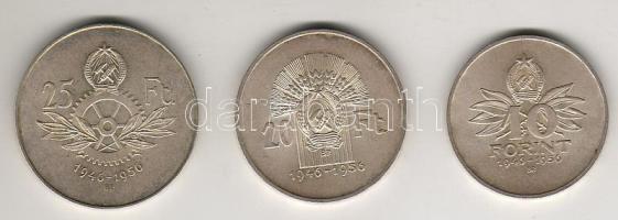 1956. 10Ft Ag + 20Ft Ag + 25Ft Ag sor "10 éves a Ft" T:1/2