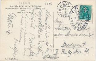 1938 Léva, az Ipolyság által Léva városának adományozott országzászló ünneplése / entry of the Hunga...