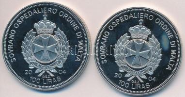 Máltai Lovagrend 2004. 100L (2x) "Csehország az EU-ban" + "Szlovákia az EU-ban" ...