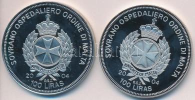 Máltai Lovagrend 2004. 100L (2x) "Lengyelország az EU-ban" + "Szlovénia az EU-ban&quo...