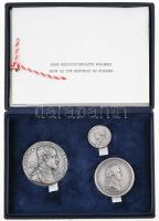 Lengyelország 1996. "Lengyel Szejm" 3db ezüstözött Br replika emlékérem dísztokban, tanúsí...