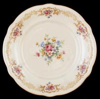 Hutschenreuther porcelán süteményes tányér készlet, jelzett,matricás,apró kopásnyomokkal, 6db