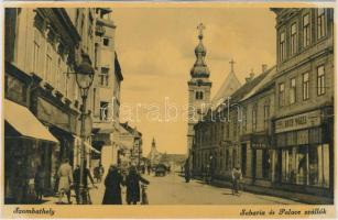 Szombathely, Sabaria és Palace szállók, Koth Mózes üzlete, templom (Rb)