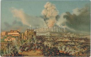 Boscotrecase, Eruzione del Vesuvio / eruption of the Mount Vesuvius litho